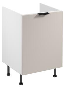 Dřezová skříňka SALERNO - šířka 60 cm, bílá / béžová + koše na odpad ZDARMA