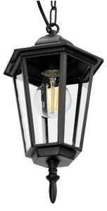 Venkovní lustr na řetězu 1xE27/60W/230V černá