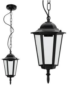 Venkovní lustr na řetězu 1xE27/60W/230V černá