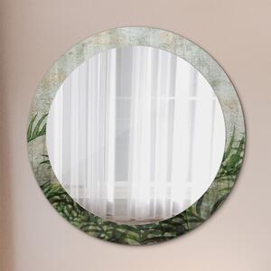 Kulaté dekorační zrcadlo Kapradiny listy