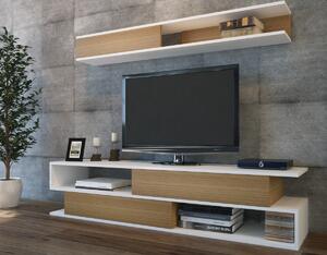 Hanah Home Obývací stěna Sims hnědá/bílá