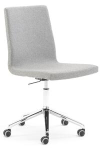 AJ Produkty Konferenční židle PERRY, s kolečky, výkyvný sedák, světle šedá