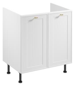 Dolní dřezová skříňka SALERNO - šířka 80 cm, bílá