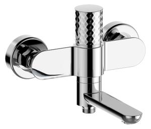 Mereo Mereo, Vanová nástěnná baterie se sklopným ramínkem diamant, Viana, bez příslušenství, 150 mm, chrom, MER-CBE90203A