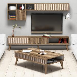 Hanah Home Sada obývacího nábytku Milan hnědá