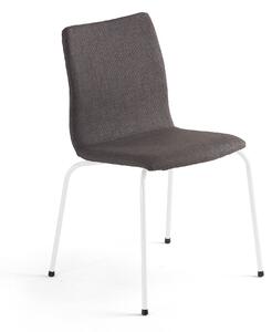 AJ Produkty Konferenční židle OTTAWA, šedý potah, bílá