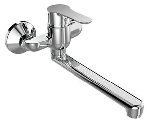 Mereo Mereo, Dřezová nástěnná baterie, Zuna, s ramínkem plochým rovným 160 mm, chrom, CB302A02Z