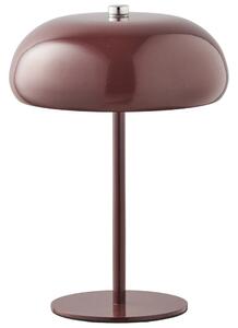Nordic Living Tmavě červená kovová nabíjecí stolní LED lampa Margon