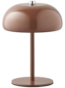 Nordic Living Hnědá kovová nabíjecí stolní LED lampa Margon