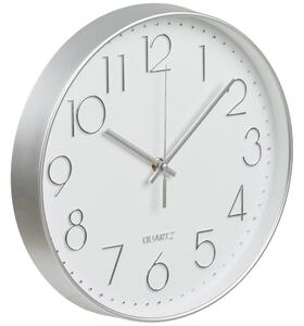Nordic Living Stříbrné nástěnné hodiny Lali 30 cm