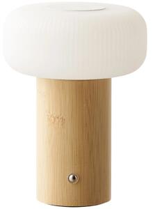 Nordic Living Bambusová nabíjecí stolní LED lampa Taffo