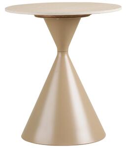 Nordic Living Béžový keramický odkládací stolek Anne ø 50 cm