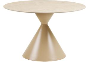 Nordic Living Béžový keramický jídelní stůl Anne ø 120 cm