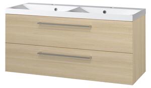 Mereo Mereo, Bino, koupelnová skříňka s umyvadlem z litého mramoru 121 cm, CN633M