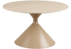 Nordic Living Béžový keramický konferenční stolek Anne ø 70 cm