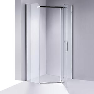 BPS-koupelny Pětiúhelníkový sprchový kout HYD-PK91A 80x80 chrom/transparent - bez vaničky