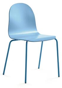 AJ Produkty Židle GANDER, lakovaná skořepina, modrá