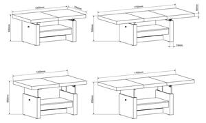 Hubertus Konferenční stolek AVERSA Barva nábytku: Bílý lesk