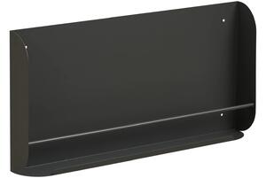 Nordic Living Tmavě šedá kovová nástěnná police Terra 60 cm
