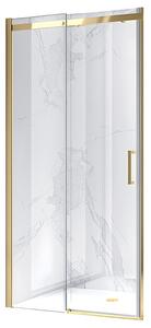 BPS-koupelny Posuvné sprchové dveře HYD-PD09B 110 zlatá kartáčovaná/transparent pro instalaci do niky - bez vaničky