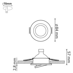 LED Podhledové svítidlo SUN OLAL 1xGU10/3,5W/230V 3000K pr. 8,4 cm zlatá