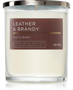 Bath & Body Works Leather & Brandy vonná svíčka 227 g