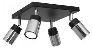 Bodové svítidlo NEST 4xGU10/8W/230V černá/chrom