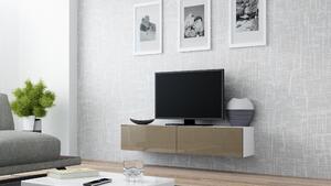 Cama Televizní stolek VIGO 140 Provedení: Latte/bílý lesk