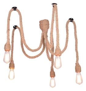 Lustr na lanku ROPE CASA 5xE27/12W/230V pavouk
