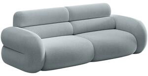 Micadoni Světle modrá bouclé trojmístná pohovka Neo 220 cm