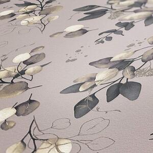 A.S. Création | Vliesová tapeta na zeď Pure Elegance | 0,53 x 10,05 m | šedá, béžová, zlatá