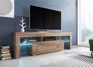 Cama TV stolek TORO 138 Barva nábytku: Bílo/černý lesk