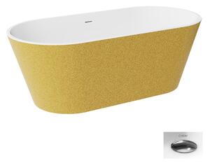 Besco Akrylátová volně stojící vana Deeva Glam Z 150x75 (160x75, 170x80, 180x80) Rozměry (cm): 170x80, Typ a barva výpustě: Click-Clack se šterbinovým přepadem, chrom