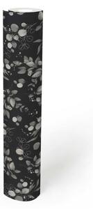 A.S. Création | Vliesová tapeta na zeď Pure Elegance | 0,53 x 10,05 m | černá, šedá, metalická