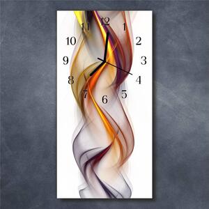 Nástěnné hodiny obrazové na skle - Abstrakt barevný VI