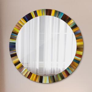 Kulaté zrcadlo rám s potiskem Abstraktní radiální vzor