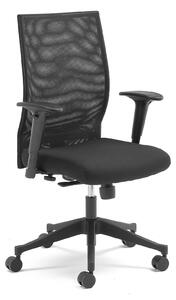 AJ Produkty Kancelářská židle MILTON, síťované opěradlo, s područkami, černá