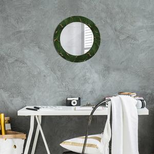 Kulaté dekorační zrcadlo na zeď Abstraktní list