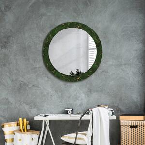 Kulaté dekorační zrcadlo na zeď Abstraktní list