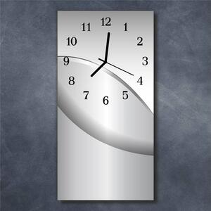 Nástěnné hodiny obrazové na skle - Design šedý