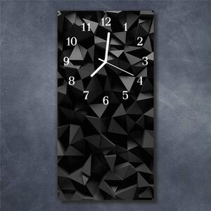 Nástěnné hodiny obrazové na skle - Design černý