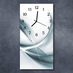 Nástěnné hodiny obrazové na skle - Abstrakt šedý