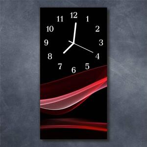 Nástěnné hodiny obrazové na skle - Abstrakt růžový II