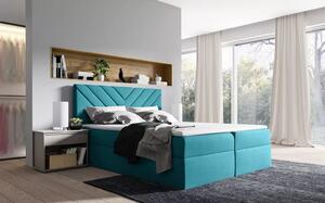 Kontinentální postel IVANA 6 - 120x220, modrá + topper ZDARMA