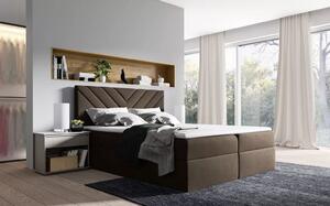 Kontinentální postel IVANA 6 - 120x220, hnědá + topper ZDARMA