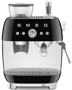 SMEG 50's Retro Style pákový kávovar EGF03 s mlýnkem na kávu 2 šálky černá EGF03BLEU