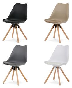 Jídelní židle bílá plastová AJZ101B