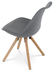 Jídelní židle šedá plastová AJZ101S