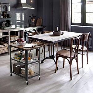 VASAGLE Kuchyňský odkládací stolek hnědý 60x40 cm