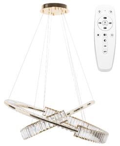 Toolight Designové LED osvětlení Crystal + dálkové ovládání APP1524-CP 60/80 GOLD